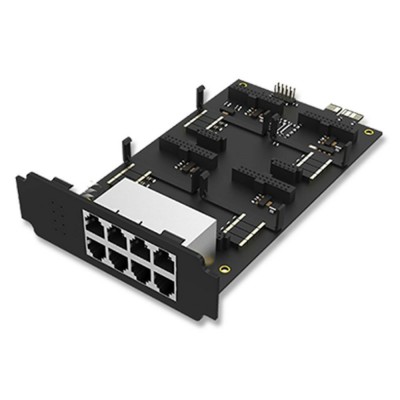 Yeastar EX08 4 onboard module slots and 8 interfaces on the panel for S100 and S300